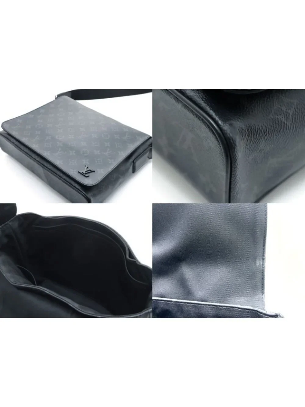 Louis Vuitton District Shoulder Bag Monogram Eclipse Black